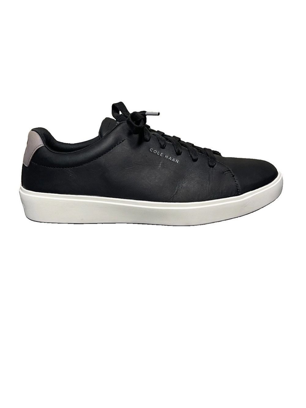 Cole Haan Men’s Black/White Grand 360 Premium Leather Sneakers Size 12M
